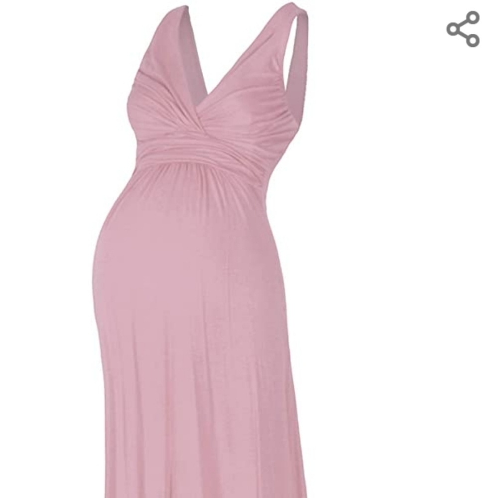 Blush Pink Maternity Maxi